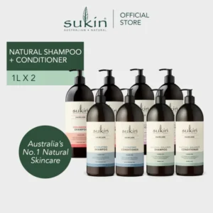 [VALUE SET OF 2] Sukin Natural Shampoo + Conditioner (1L)